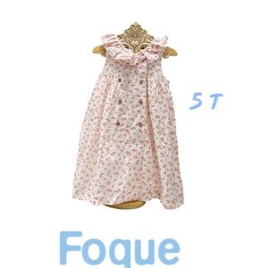 Foque sz 5 girls floral sleeveless Spanish dress